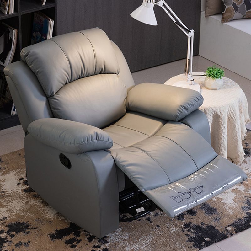 Contemporary Upholstery Chair Faux Leather Standard Recliner with Independent Foot