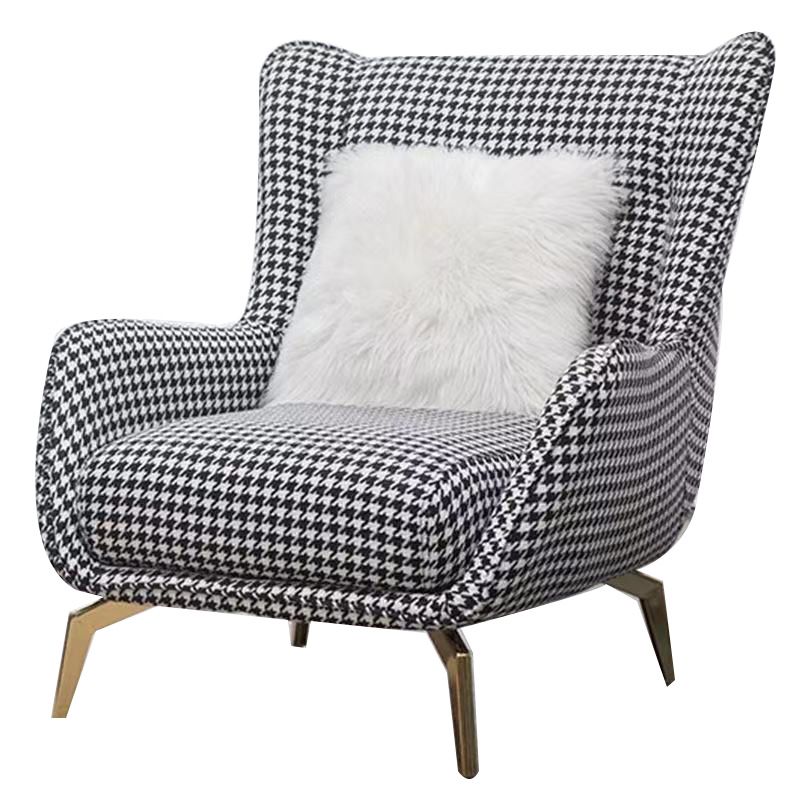 28.34" Wide Faux Leather Armchair Arms Included Chair with Pillow Back