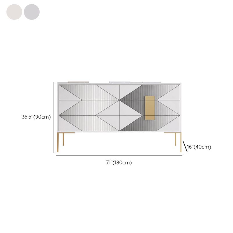 15.6-inch Width Storage Chest Classic Glam Stone Storage Chest Dresser