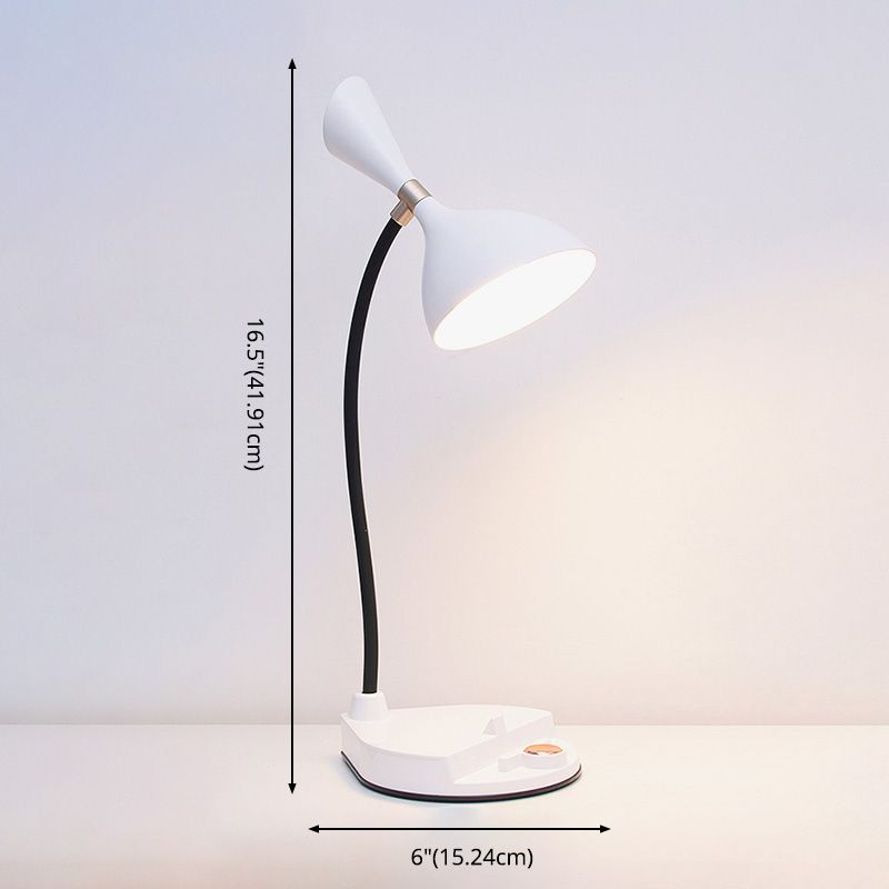 Touch Control Conical Study Light Macaron Plastic Dormitory LED Table Lamp