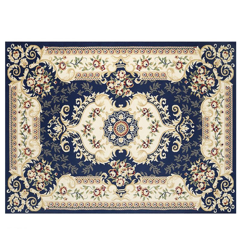 Beige traditionelle Fläche Teppichmedaillon Muster Polyester Fläche Teppich Easy Care Teppich für Wohnzimmer