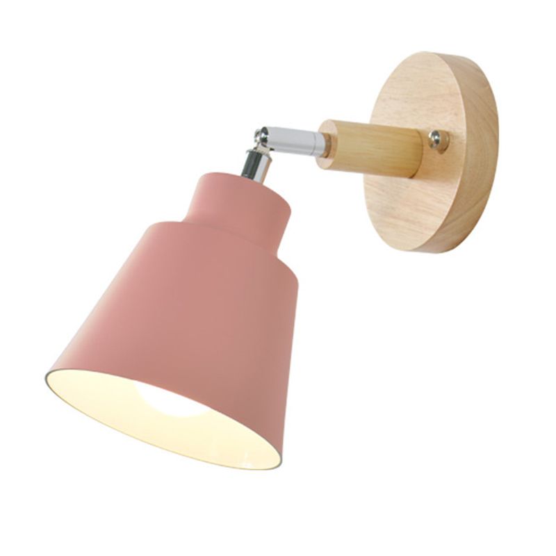 Cone Wall Mounted Lamp Modern Simplicity Macaron Aluminum Wall Mount Lamp for Living Room
