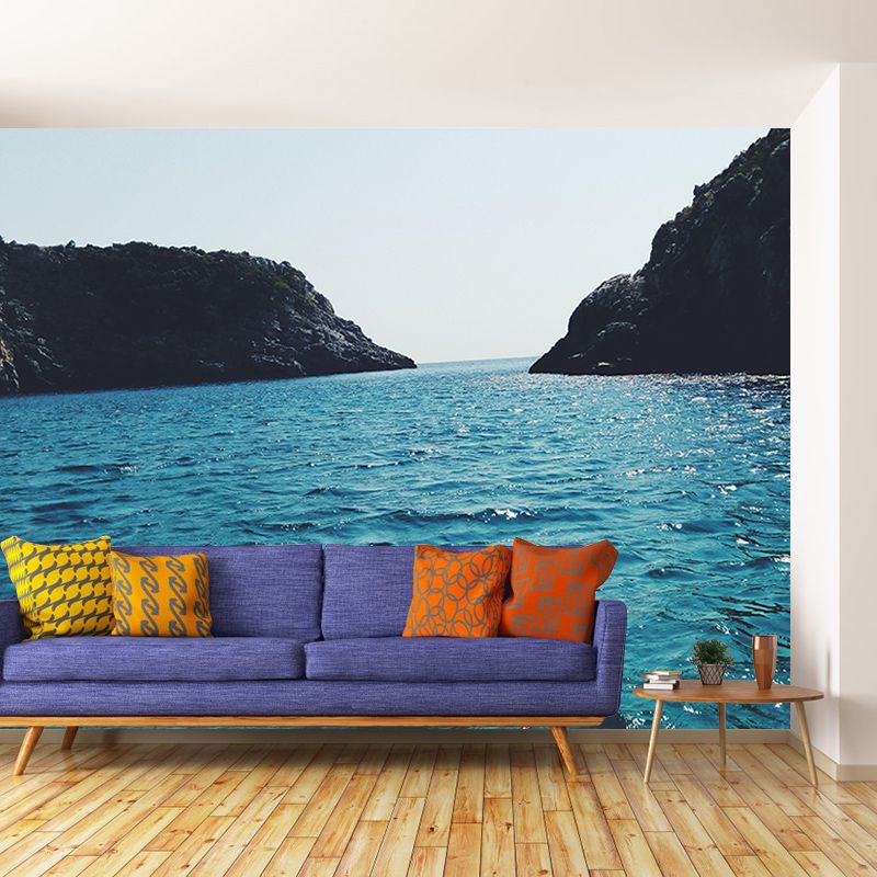 Oversized Sea Mural Wallpaper Photography Horizontal Wall Decor for Home Decoration