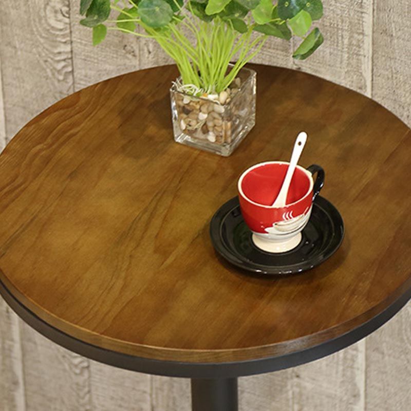 Industrial 1/3/4/5 Pieces Bar Table Set Round Pine Wood Counter Table with Stools for Cafe