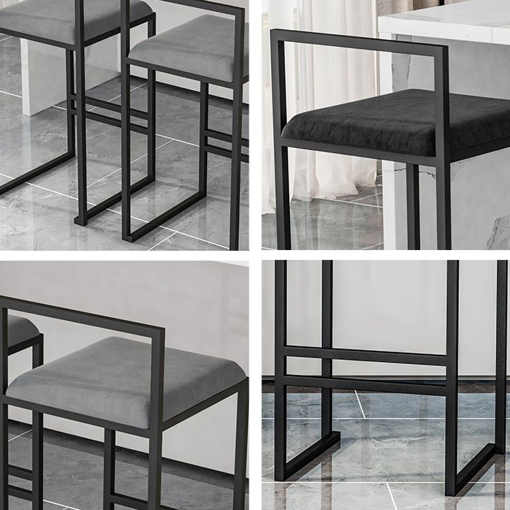 Taburetes de mostrador modernos, taburete de bar interior de madera sin brazos con reposapiés