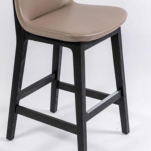 Scandinavian Indoor Solid Wood Bar Stool Upholstered Bar Stool