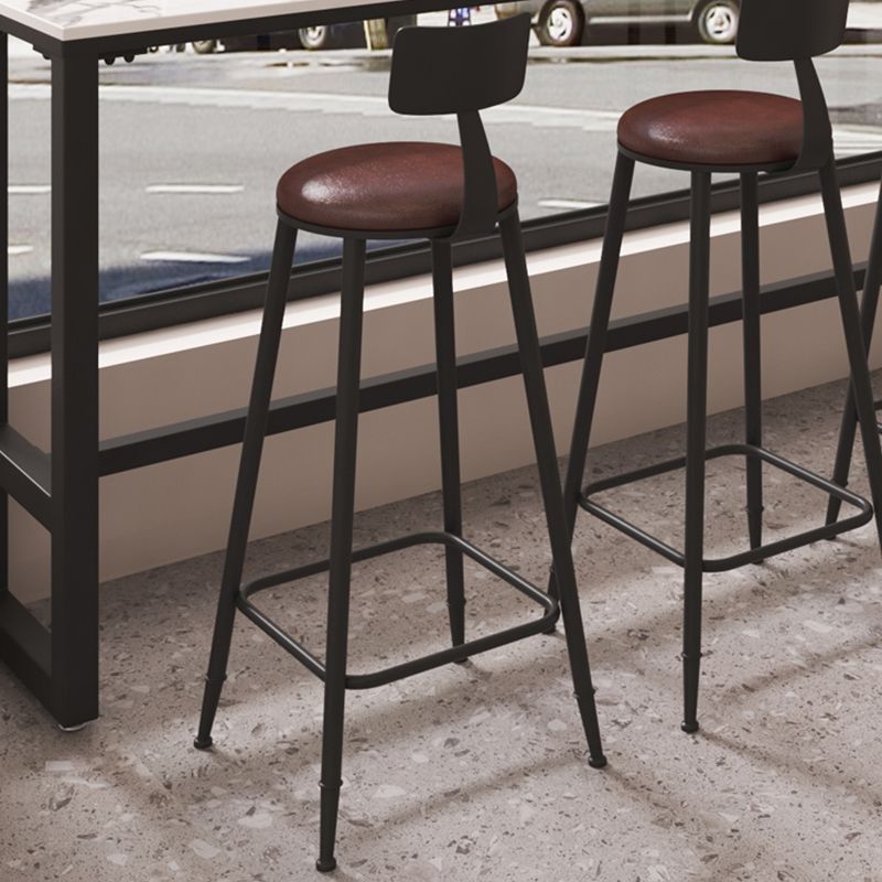 Black Contemporary Counter Height Stools Low Back Bar Stools