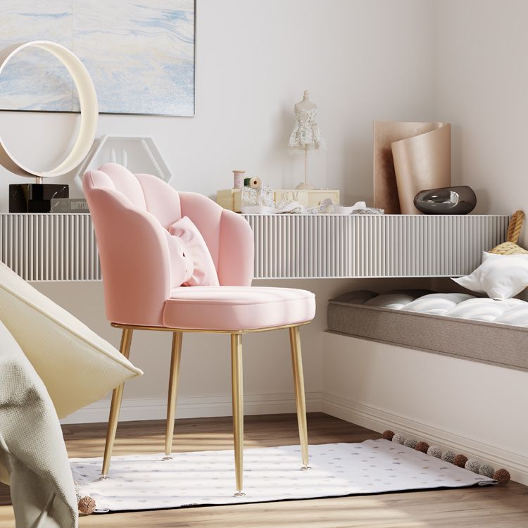 Fauteuil rembourré pour chambre à coucher scandinave, finition mate, chaise de salle à manger à dossier solide