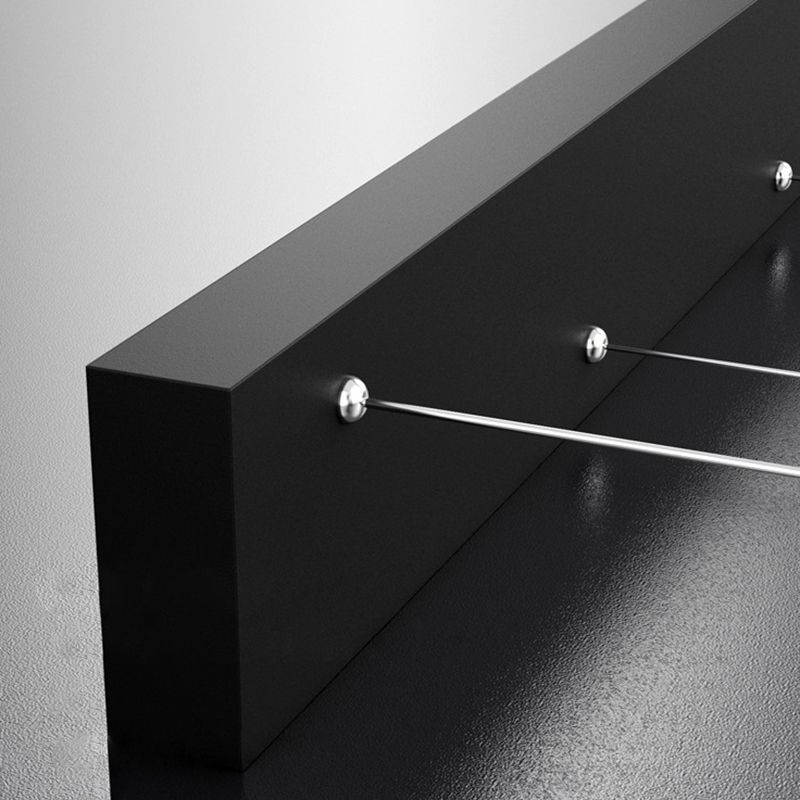 Iron Linear LED Island Light in Modern Minimalist Style Silica Gel Hanging Lamp for Interior Spaces