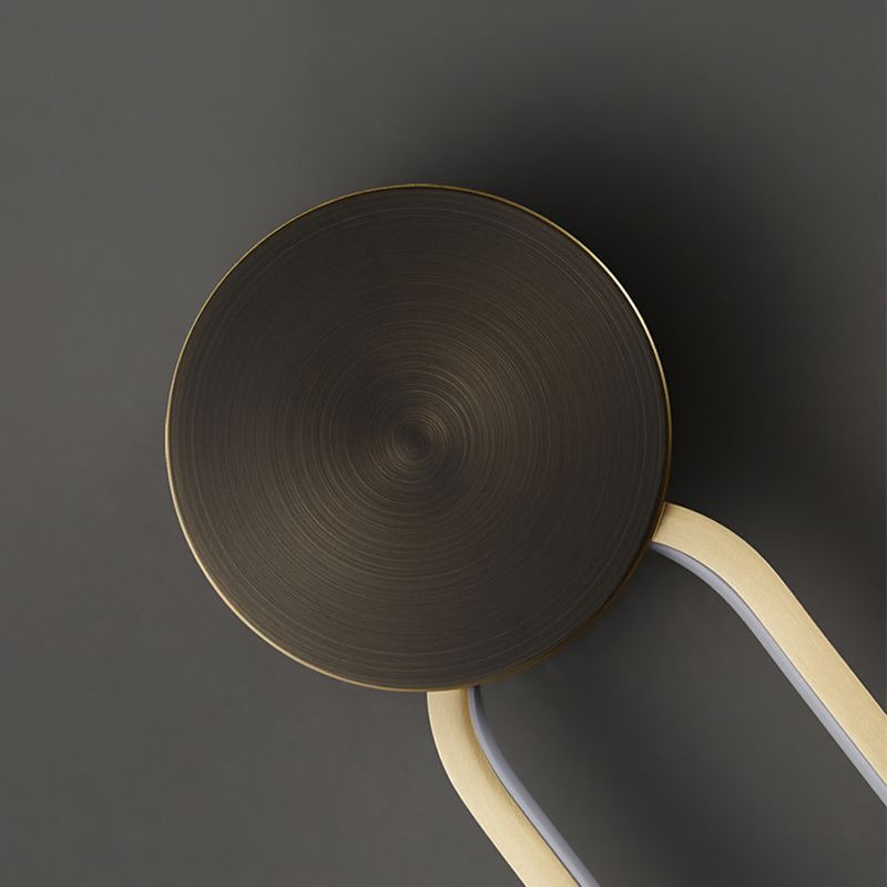 Minimalism LED Wall Sconce Oval Sconce Lighting with Brass for Bedroom