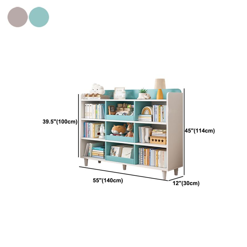 11.8"H Modern Bookshelf Engineered Wood 4-Shelf Standard Bookcase for Home Office