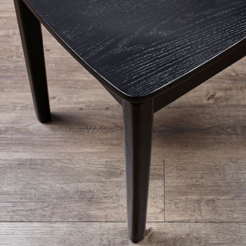 Black Modern Side Chair Solid Wood Dining Chair for Living Room