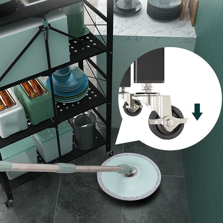 Industrial Open Etagere Bücherregal Metall -Bücherregal mit Zaubererrädern