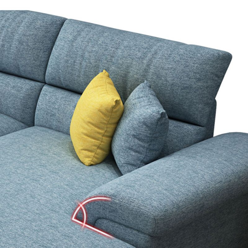 Stationary 4-Seater Sectional Sofa, Pillow Top Arm 138"  Sectional Sofa