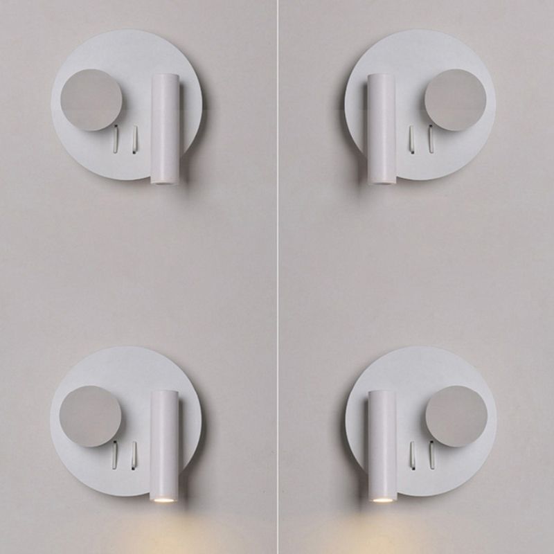 Lampe murale à LED blanche en acrylique dans la lumière murale de lecture en aluminium de style créatif moderne pour chambre à coucher