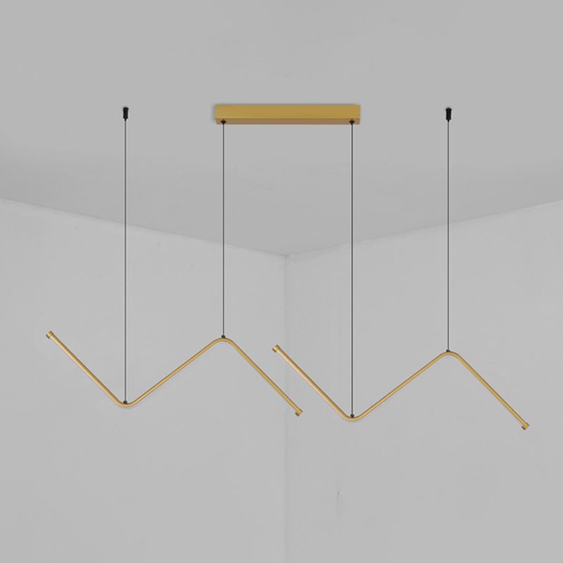 Metal Linear Hanging Lamp Kit Simplicity Hanging Island Lights for Dining Room