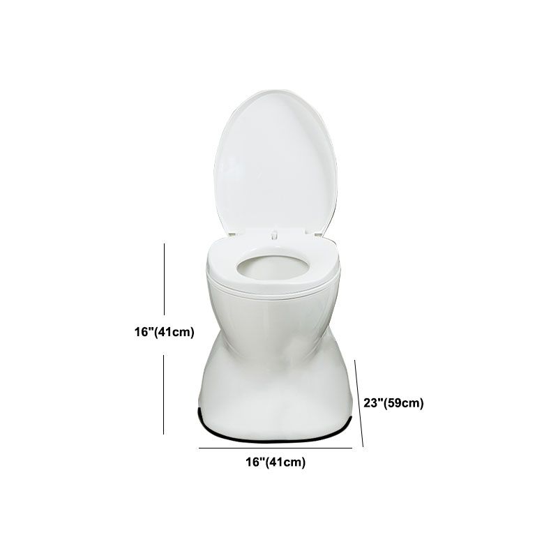 Modern Plastic Toilet Floor Mounted Toilet Bowl with Slow Close Seat for Bathroom