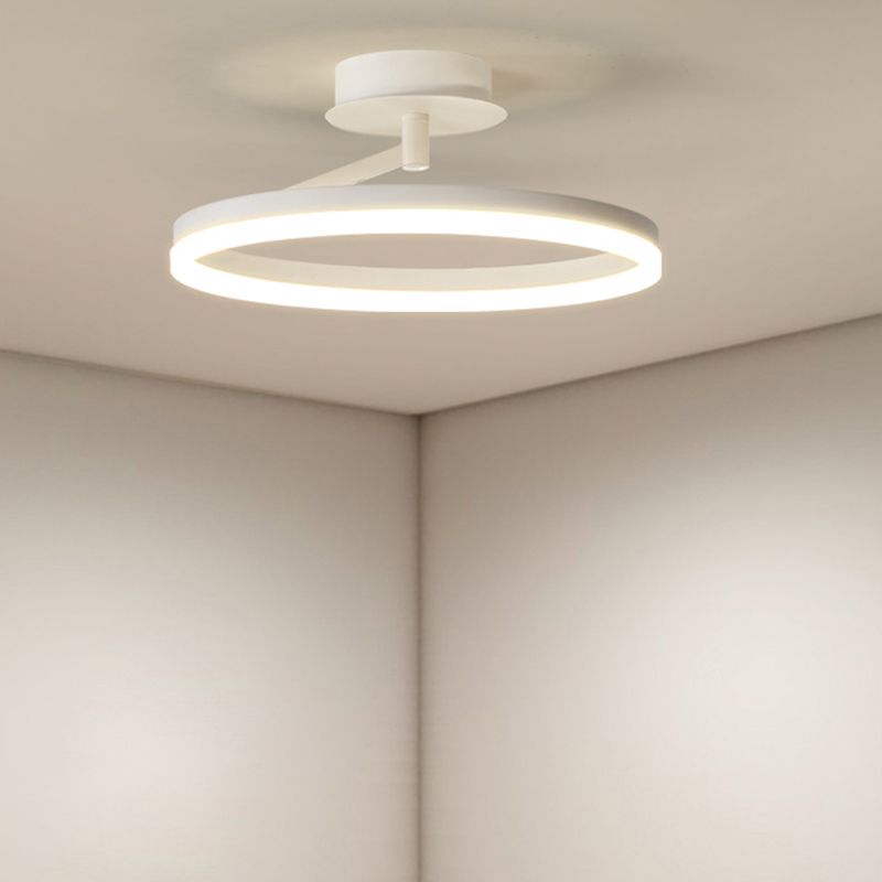 Linear Iron LED Flush Mount Modern Style 1-Light Ceiling Light Fixture for Bedroom