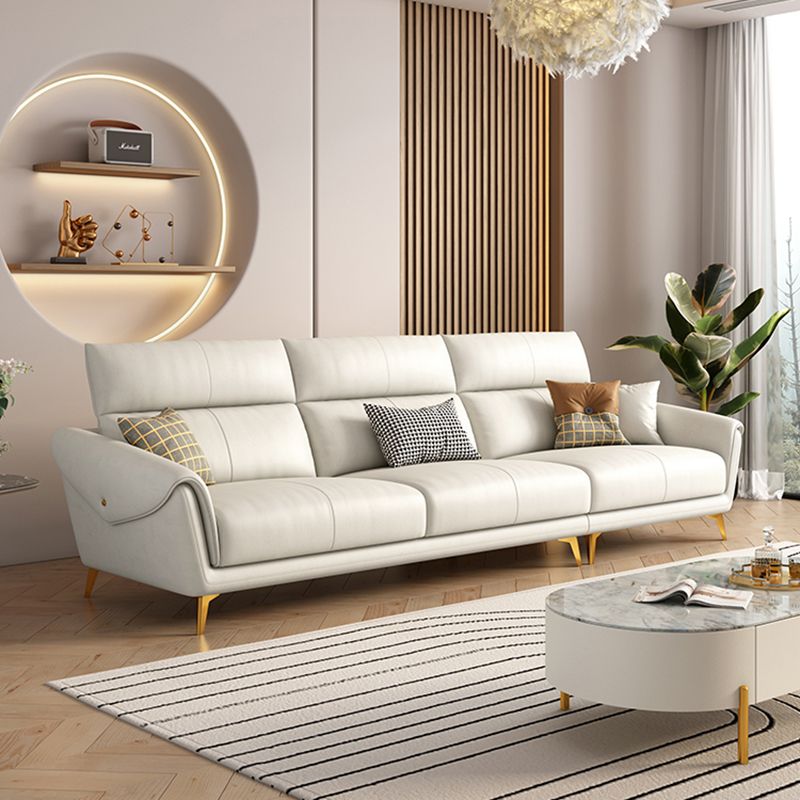 Faux Leather  Sofa 37.40" D x 37.40" H Flared Arm Sofa for Living Room