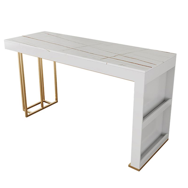 Glam Style Rectangle Bar Table 1/2/3 Pieces Stone Bar Table Set for Home Use