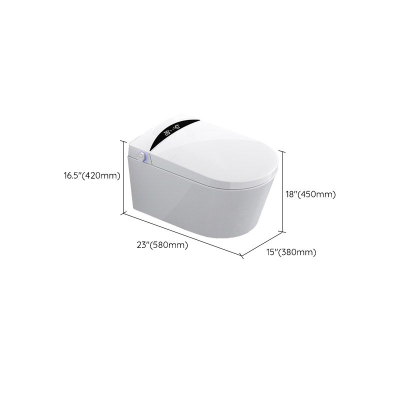 Contemporary 1-Piece Toilet Bowl In-Wall Urine Toilet with Slow Close Seat for Washroom