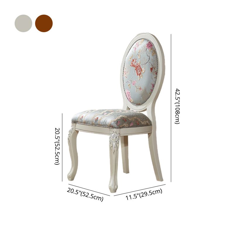 Victorian Style Kitchen Wooden Chair Dining Armless Side Chairs