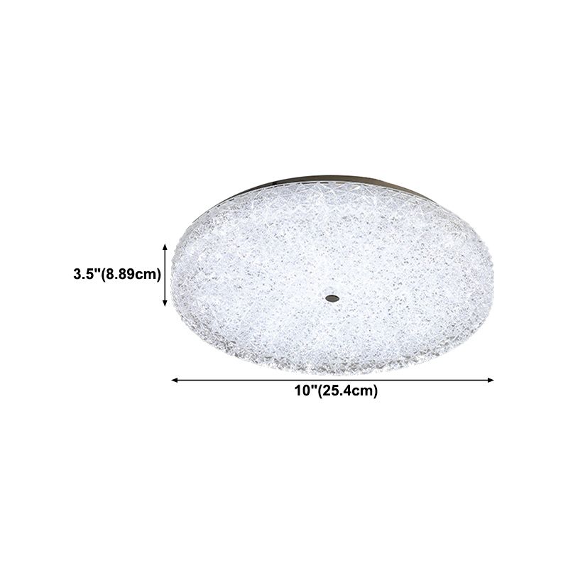 Modern LED Ceiling Mount Light Close to Ceiling Lamp with Glass Shade for Living Room