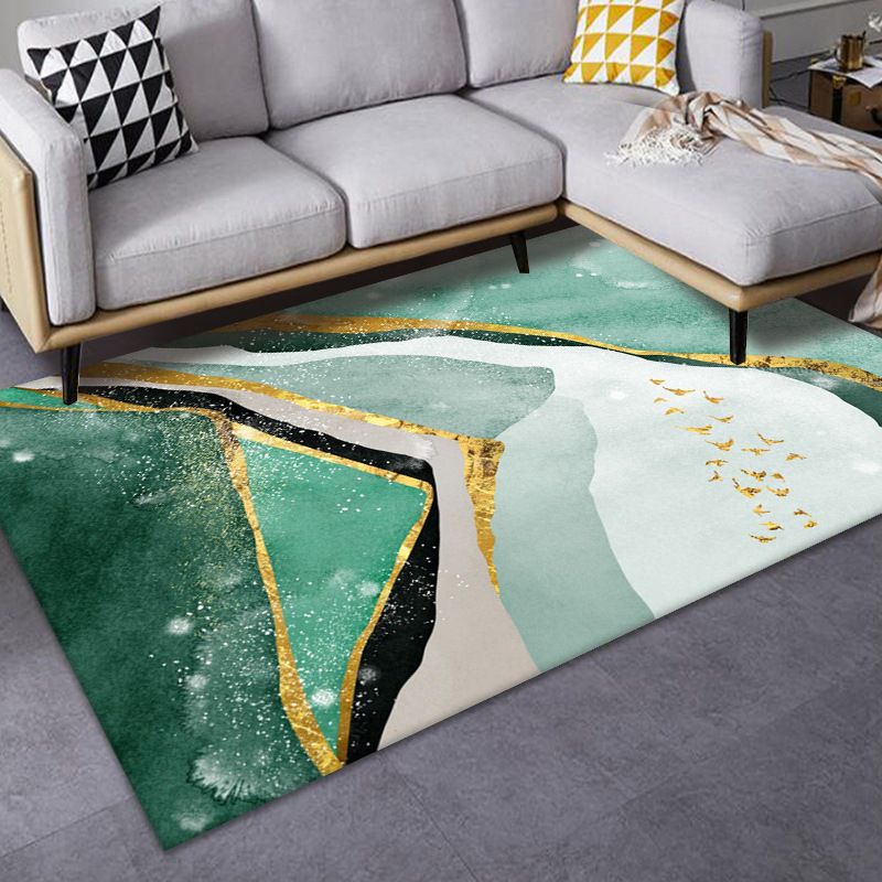 Gorgeous Abstract Pattern Indoor Rug Multicolored Modern Polyester Trendy Friendly Washable Carpet for Living Room