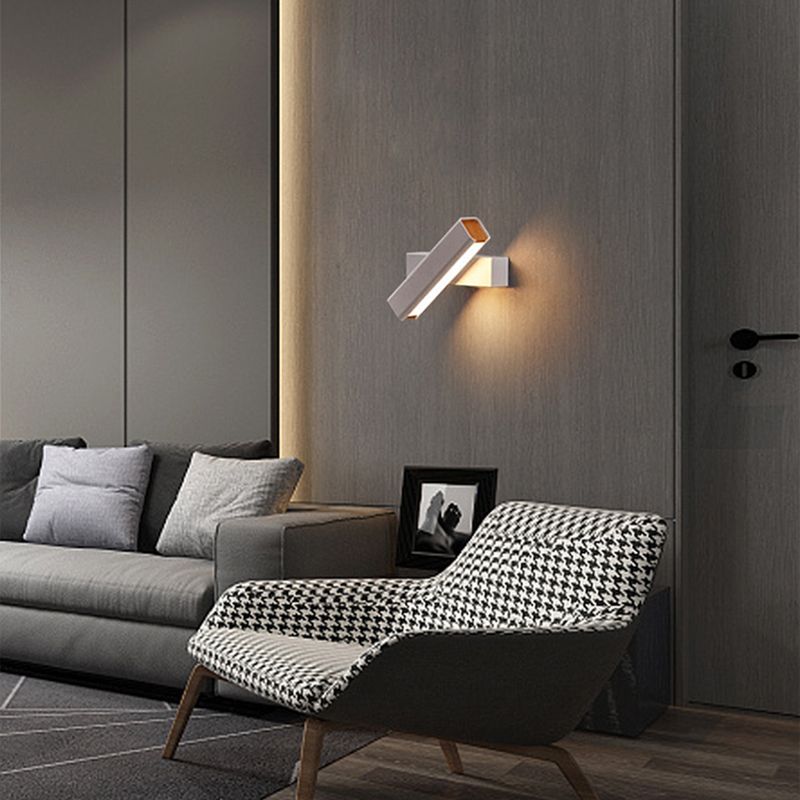 Contemporary Simple Metal Wall Sconce 1 Light Rectangular Wall Light for Living Room