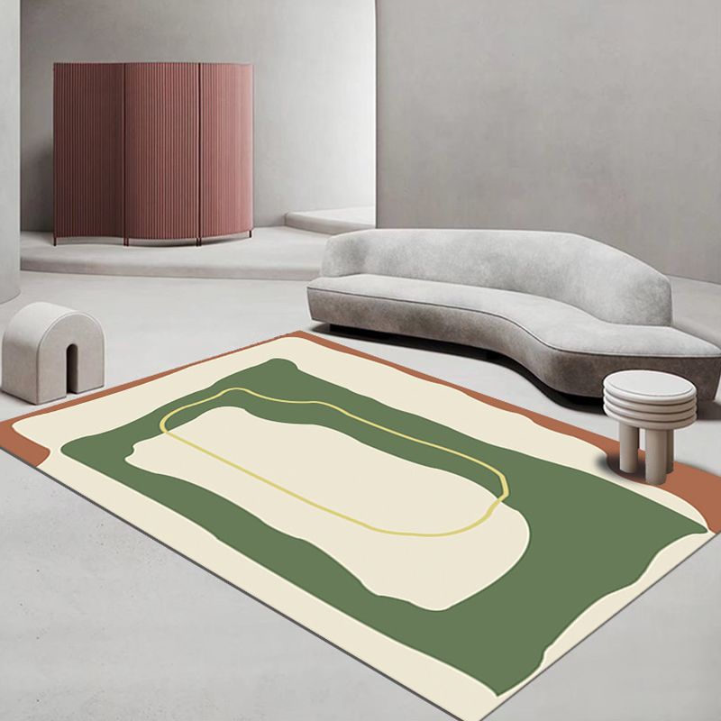 Modern Nordic Colorful Area Rug Carpet Stain Resistant Rug for Living Room