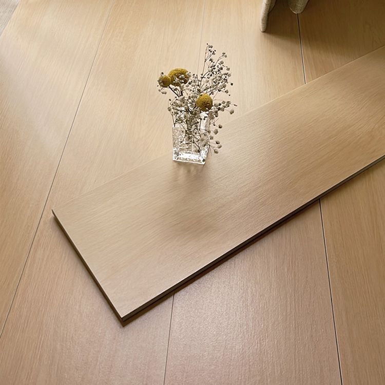 Floor Tiles Rectangular Ceramic Wood Textured Scratch Resistant Singular Floor Tiles