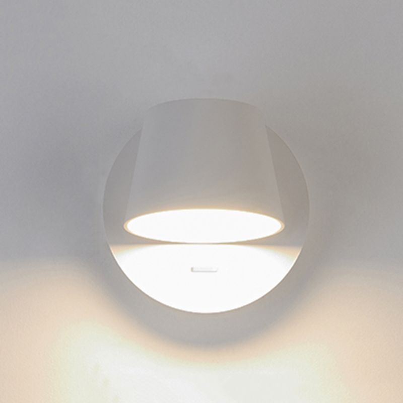 350 ° roteerbare cilindrische LED -wandlamp eigentijds minimalisme Bedide LED leeslampje met onafhankelijke schakelaarontwerp