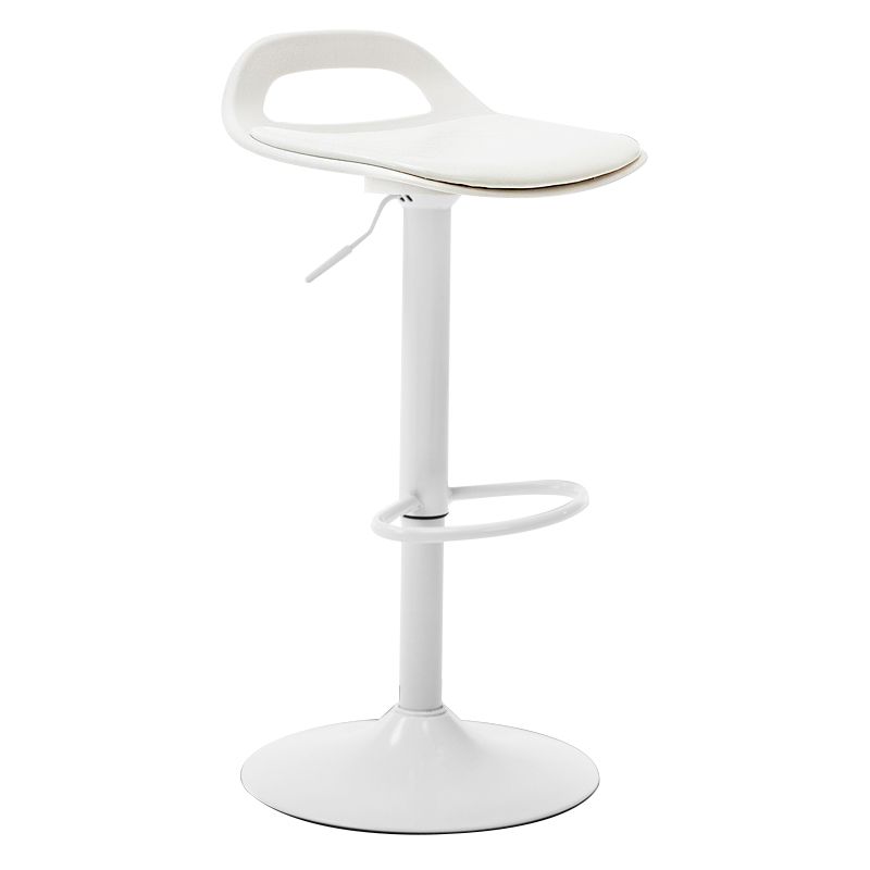 Taburete de bar de cuero moderno para comedor, taburete de bar giratorio con respaldo