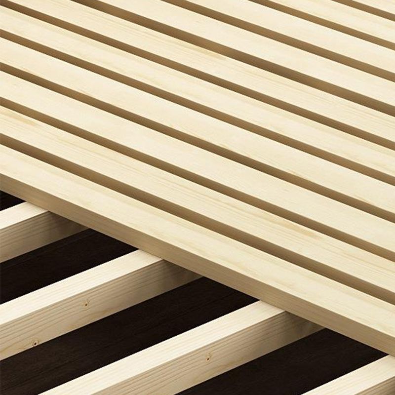 84.65 inch Wide Contemporary Bed Frame Walnut Bed with Headboard