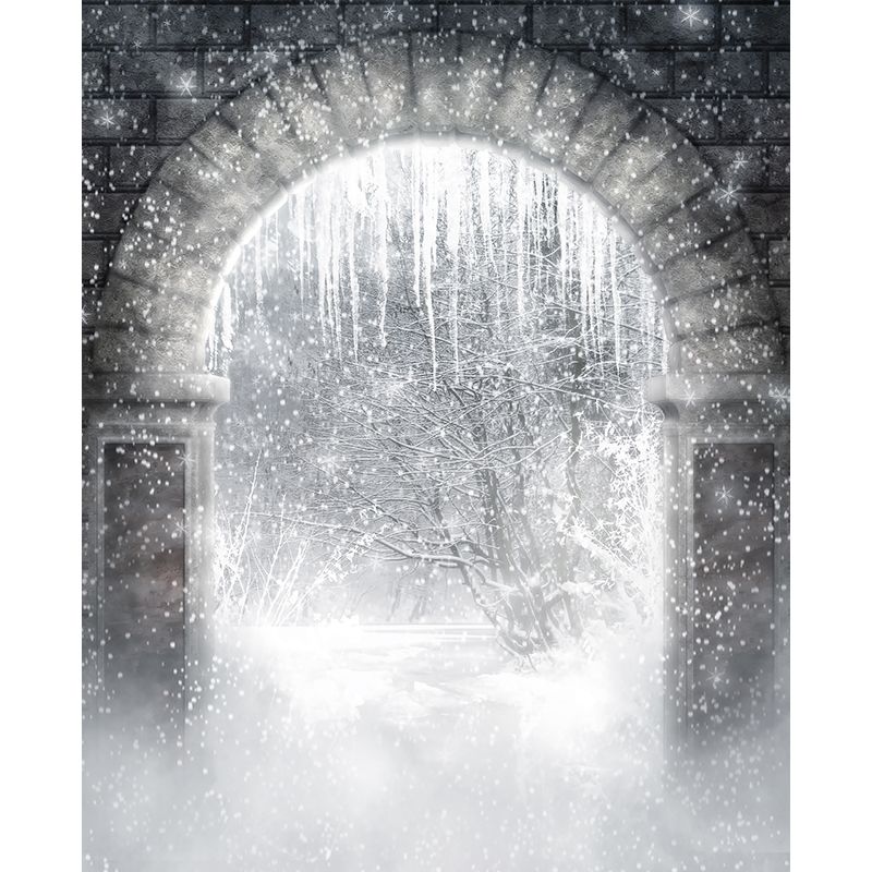 Modern Snow Crystals Mural Decal White Dining Bedroom Wall Covering, Personalized