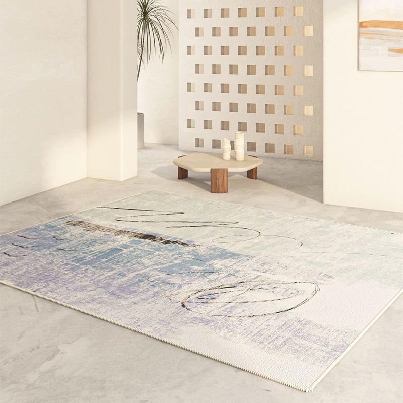 Industrial Rust Pattern Rug Polyester Indoor Carpet Non-Slip Backing Area Rug for Living Room
