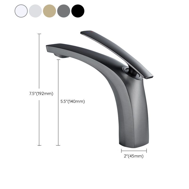 Modern Copper Vessel Faucet Lever Handles Low Arc Vessel Faucet for Bathroom