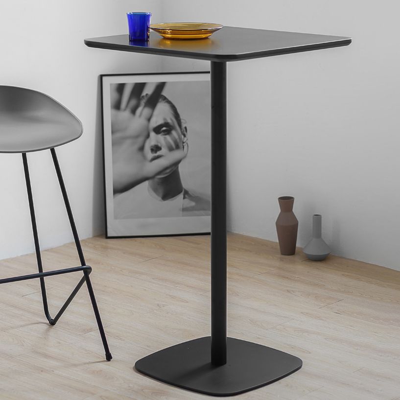 Mesa de barra de metal industrial Top 41.3 "H Table de bistro de pedestal para café