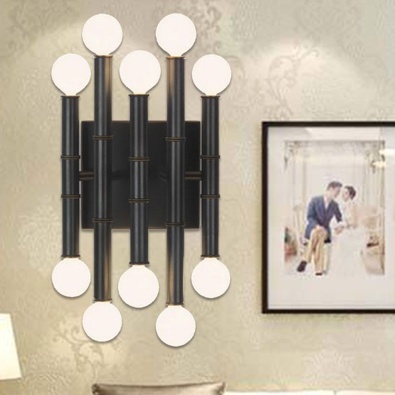 Tubos Apliques de pared metálicos Fixes de iluminación Estilo moderno Luz de pared de 10 luces