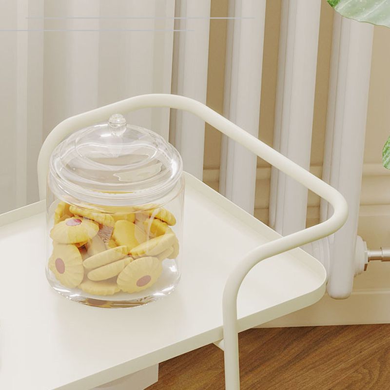 22"H Contemporary Corner Table Metal Double Tier Accent Side Table