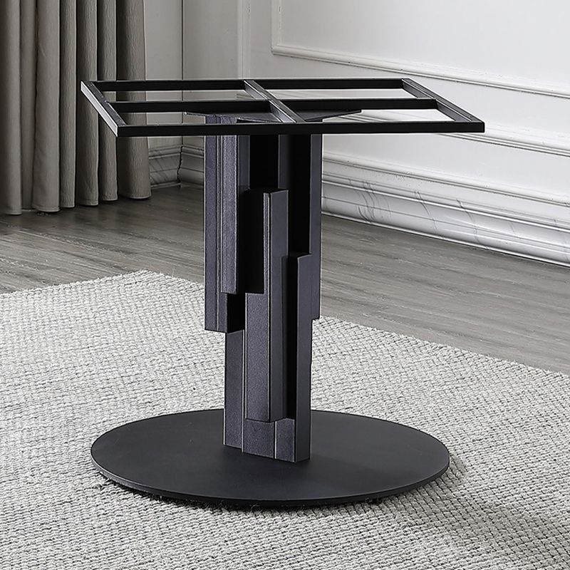 Round Stone Top Dining Table Contemporary Dining Table with Turntable