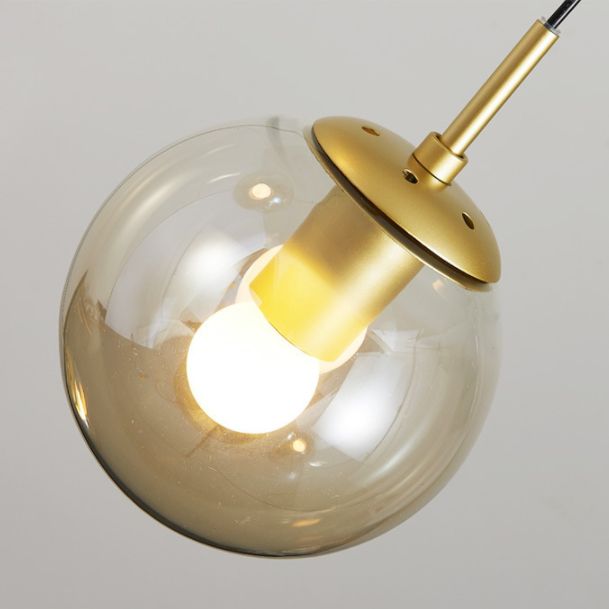 Minimaliste moderne Multiple Globe Shade Pendant Glass Light Verre Sanging Long pour le salon