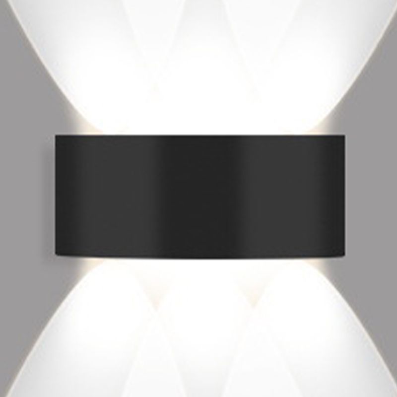 Moderne Aluminium -Wandleuchte geometrische schwarze Multi -Licht -Wandwaschmaschine für draußen