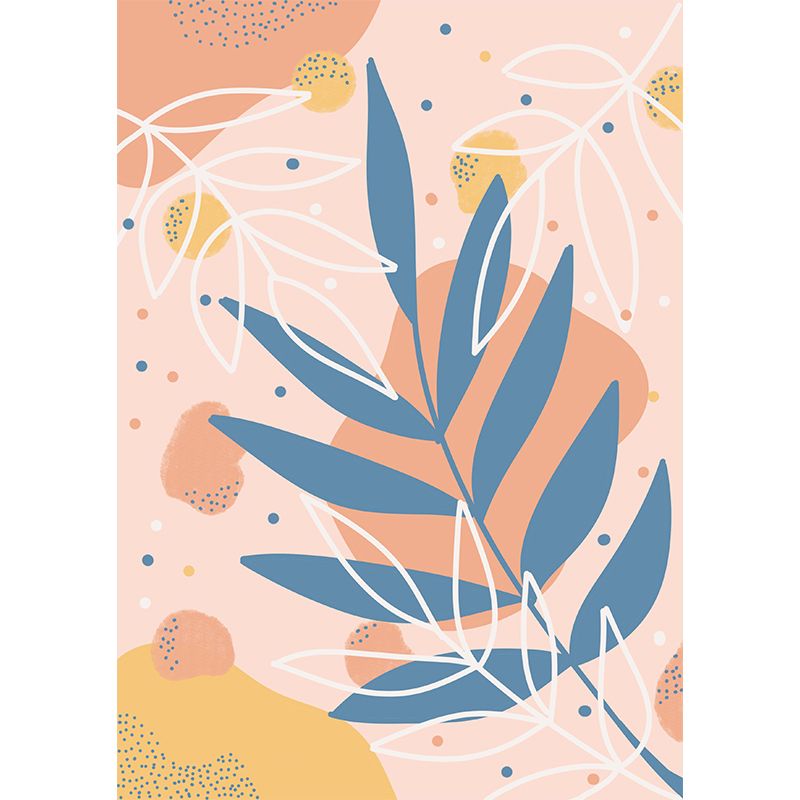 Modern Style Illustration Mural Wallpaper Plant Pattern Indoor Wall Mural