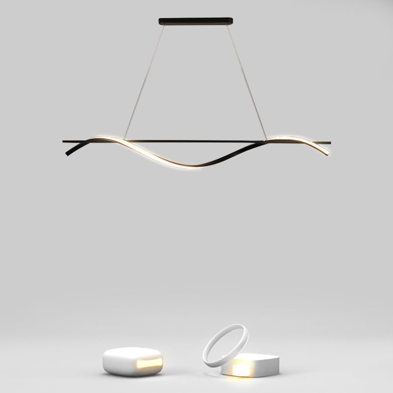 Luci sospese in stile moderno Black Sospeded Lighting Apparecchio per la sala riunioni in ufficio