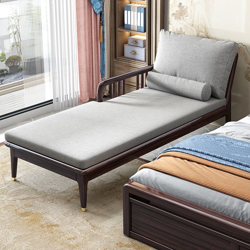 Traditional Wooden with Arms Chaise Round Arms for Bedroom Living Room