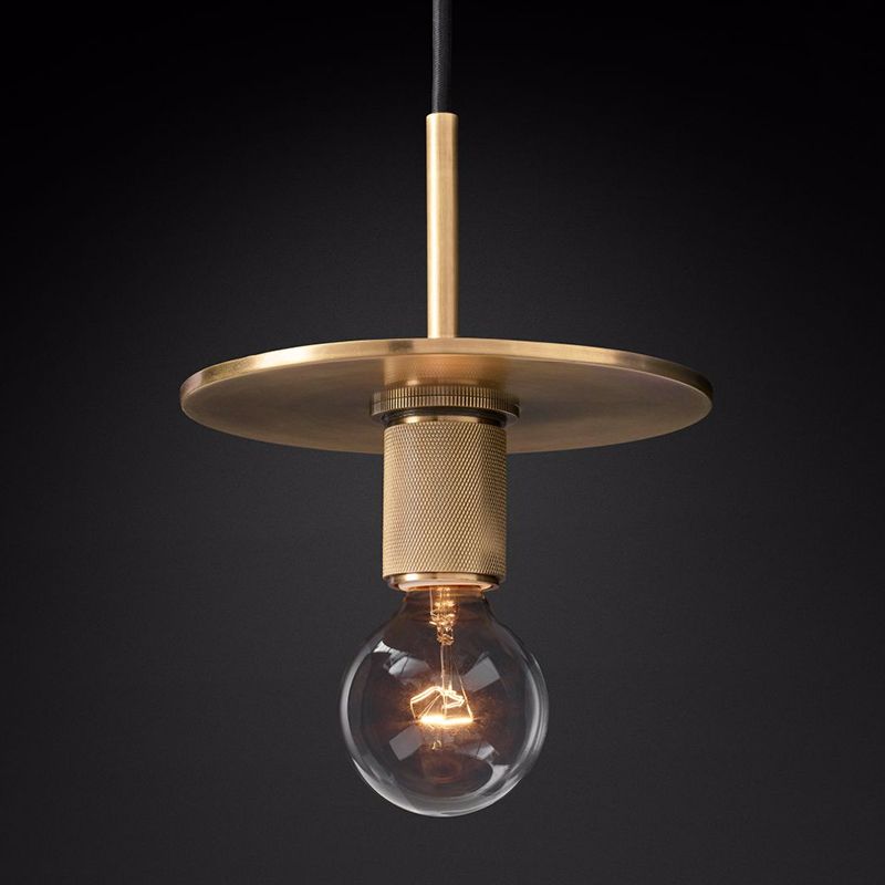 Black/Brass/Chrome Globe Hanging Light Traditional Metal 1 Head Ceiling Suspension Lamp for Living Room