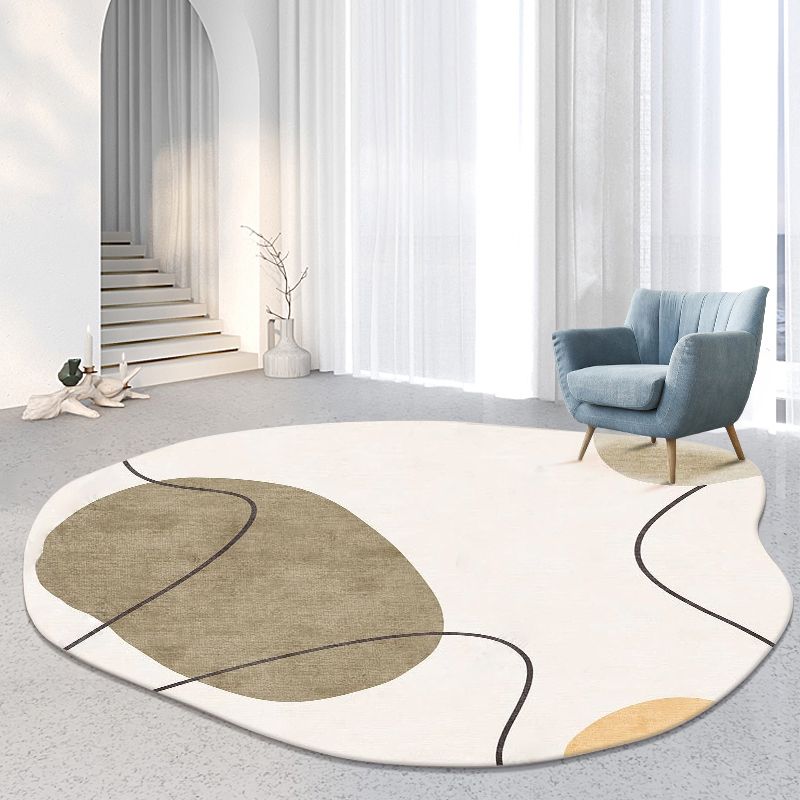 Kleurrijk modern vloerkleed kleurblok polyester gebied tapijt anti-slip gemakkelijke tapijten voor huisdecoratie