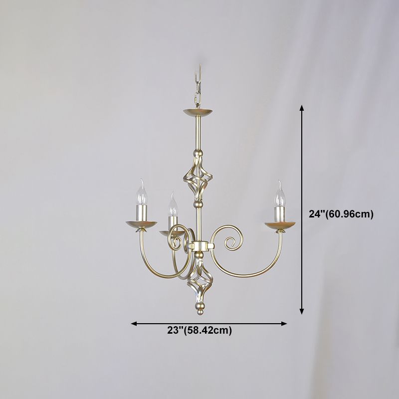 Lustre de style européen Light Multi-Head Candle Pendant Light pour le salon