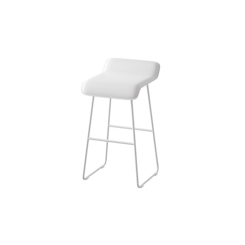 Contemporary Metal Legs PU Leather Indoor Barstool with Cushion